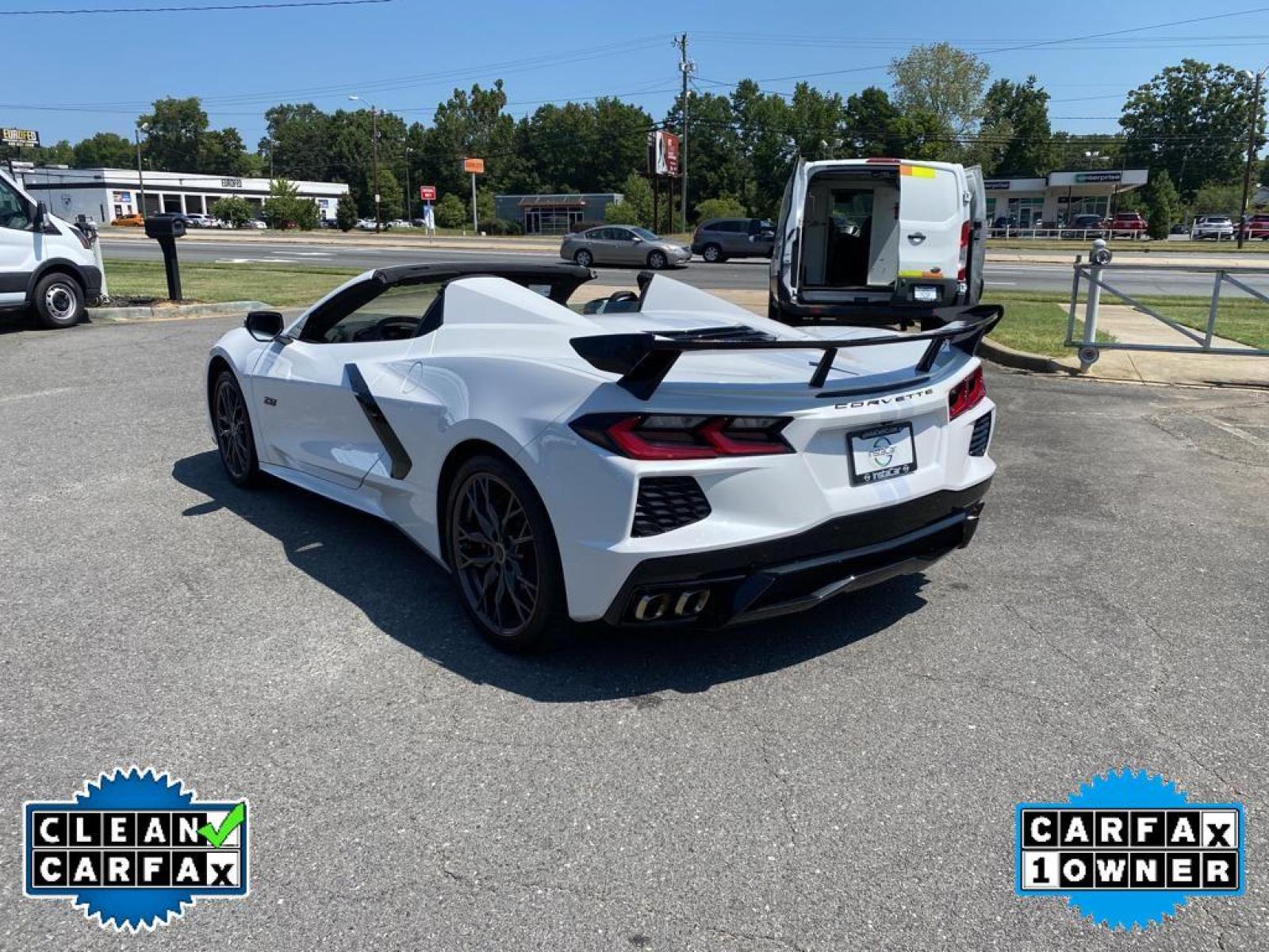 2023 white /White Chevrolet Corvette Premium 3LT (1G1YC3D45P5) with an V8, 6.2L engine, Automatic transmission, located at 3147 E Independence Blvd, Charlotte, NC, 28205, 35.200268, -80.773651 - <b>Equipment</b><br>This model features a hands-free Bluetooth phone system. This Chevrolet Corvette is equipped with the latest generation of XM/Sirius Radio. The Chevrolet Corvette has a clean CARFAX vehicle history report. The installed navigation system will keep you on the right path. Good News - Photo #16