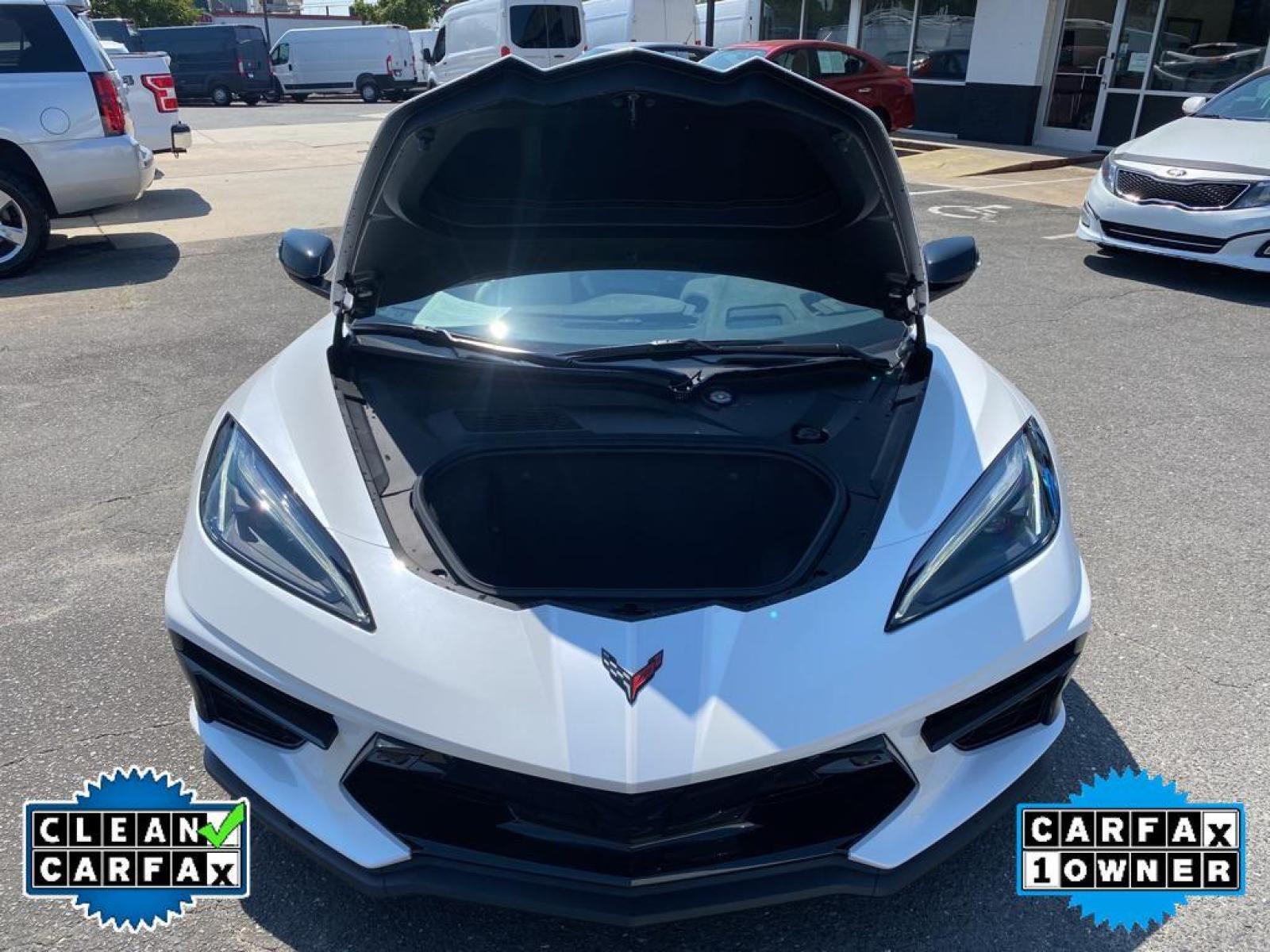 2023 white /White Chevrolet Corvette Premium 3LT (1G1YC3D45P5) with an V8, 6.2L engine, Automatic transmission, located at 3147 E Independence Blvd, Charlotte, NC, 28205, 35.200268, -80.773651 - <b>Equipment</b><br>This model features a hands-free Bluetooth phone system. This Chevrolet Corvette is equipped with the latest generation of XM/Sirius Radio. The Chevrolet Corvette has a clean CARFAX vehicle history report. The installed navigation system will keep you on the right path. Good News - Photo #35