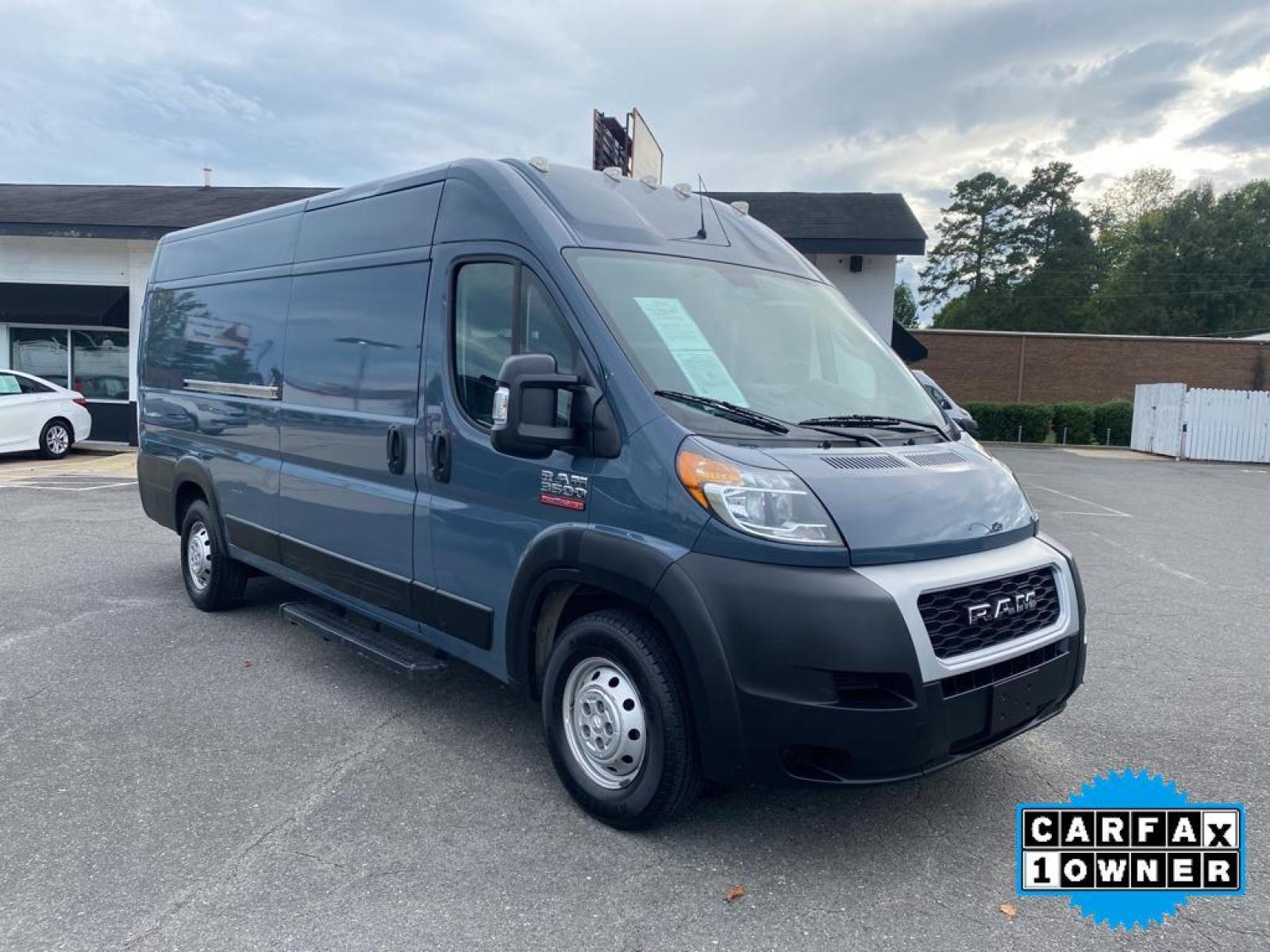 2020 Patriot Blue Pearlcoat /Black Ram ProMaster 3500 High Roof (3C6URVJG3LE) with an V6, 3.6L engine, 6-speed automatic transmission, located at 3147 E Independence Blvd, Charlotte, NC, 28205, 35.200268, -80.773651 - <b>Equipment</b><br>Bluetooth technology is built into this vehicle, keeping your hands on the steering wheel and your focus on the road. Our dealership has already run the CARFAX report and it is clean. A clean CARFAX is a great asset for resale value in the future. This vehicle is a certified CAR - Photo #9