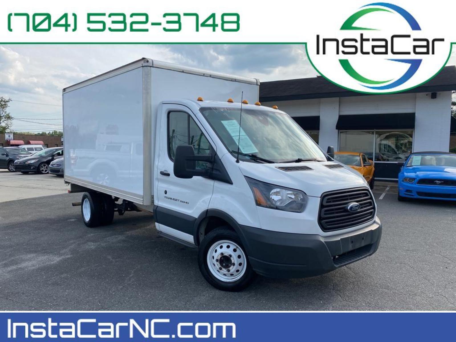 2018 Oxford White /Pewter Ford Transit Chassis Cab Base (1FDBF8ZM1JK) with an V6, 3.7L engine, 6-speed automatic transmission, located at 3147 E Independence Blvd, Charlotte, NC, 28205, 35.200268, -80.773651 - <b>Equipment</b><br>This model features a hands-free Bluetooth phone system. See what's behind you with the back up camera on this vehicle. This vehicle is a certified CARFAX 1-owner. It is rear wheel drive. This vehicle has a V6, 3.7L high output engine. This 1 ton van embodies class and sophistica - Photo #0
