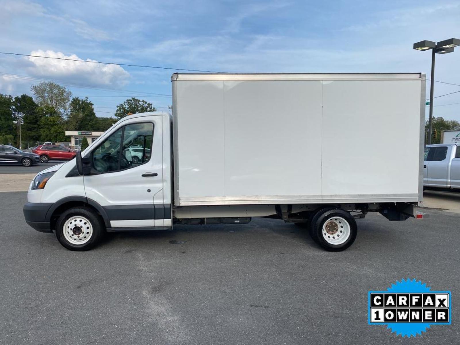 2018 Oxford White /Pewter Ford Transit Chassis Cab Base (1FDBF8ZM1JK) with an V6, 3.7L engine, 6-speed automatic transmission, located at 3147 E Independence Blvd, Charlotte, NC, 28205, 35.200268, -80.773651 - <b>Equipment</b><br>This model features a hands-free Bluetooth phone system. See what's behind you with the back up camera on this vehicle. This vehicle is a certified CARFAX 1-owner. It is rear wheel drive. This vehicle has a V6, 3.7L high output engine. This 1 ton van embodies class and sophistica - Photo #9