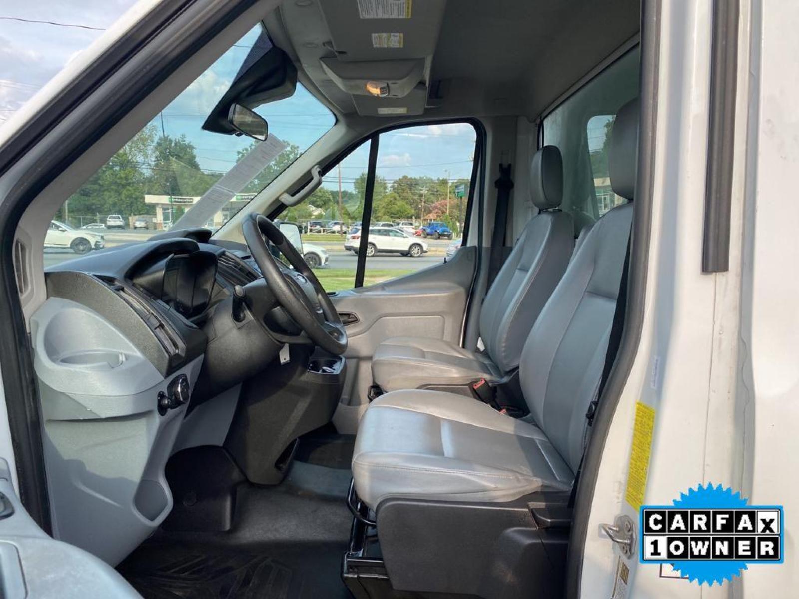 2018 Oxford White /Pewter Ford Transit Chassis Cab Base (1FDBF8ZM1JK) with an V6, 3.7L engine, 6-speed automatic transmission, located at 3147 E Independence Blvd, Charlotte, NC, 28205, 35.200268, -80.773651 - <b>Equipment</b><br>This model features a hands-free Bluetooth phone system. See what's behind you with the back up camera on this vehicle. This vehicle is a certified CARFAX 1-owner. It is rear wheel drive. This vehicle has a V6, 3.7L high output engine. This 1 ton van embodies class and sophistica - Photo #21