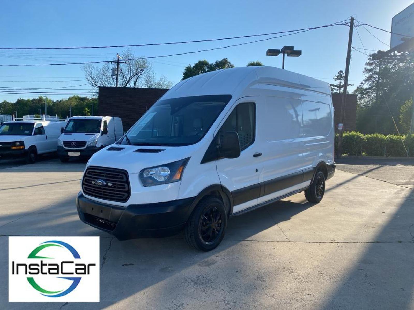 2017 Oxford White /Pewter Ford Transit Van Base w/Sliding Pass-Side Cargo-Door (1FTYR2XG7HK) with an V6, 3.5L engine, 6-speed automatic transmission, located at 3147 E Independence Blvd, Charlotte, NC, 28205, 35.200268, -80.773651 - <b>Equipment</b><br>This 3/4 ton van features a hands-free Bluetooth phone system. See what's behind you with the back up camera on this vehicle. The vehicle is rear wheel drive. Quickly unlock it with keyless entry. This Ford Transit Van shines with clean polished lines coated with an elegant white - Photo #9
