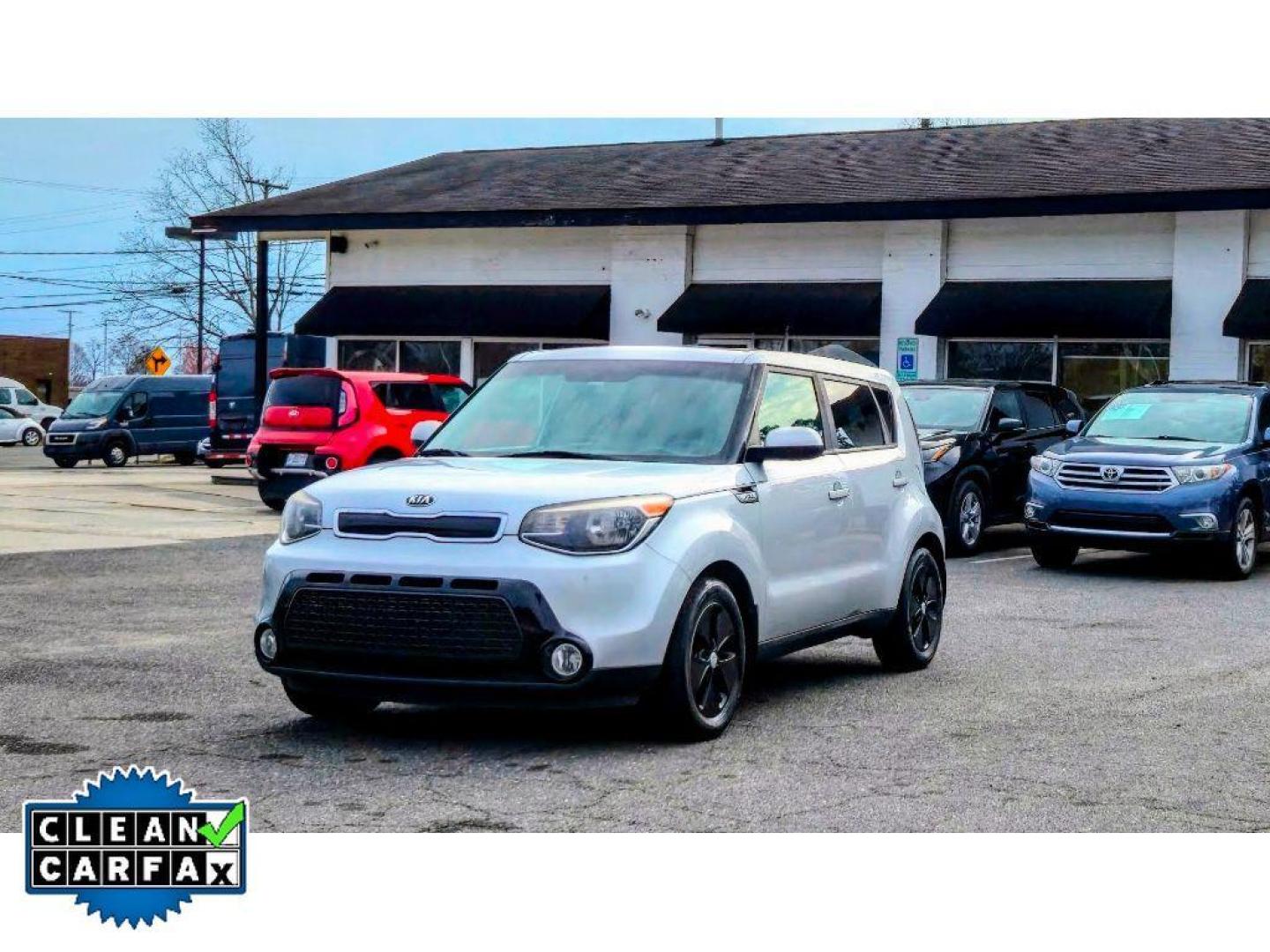 2016 Bright Silver /Gray 2-Tone Kia Soul + (KNDJP3A54G7) with an 4 Cyl, 2.0L engine, 6-speed automatic transmission, located at 6520 E. Independence Blvd., Charlotte, NC, 28212, 35.146019, -80.723465 - <b>Equipment</b><br>The Kia Soul offers Automatic Climate Control for personalized comfort. The satellite radio system in it gives you access to hundreds of nation-wide radio stations with a clear digital signal. This Kia Soul is equipped with the latest generation of XM/Sirius Radio. It features a - Photo#2