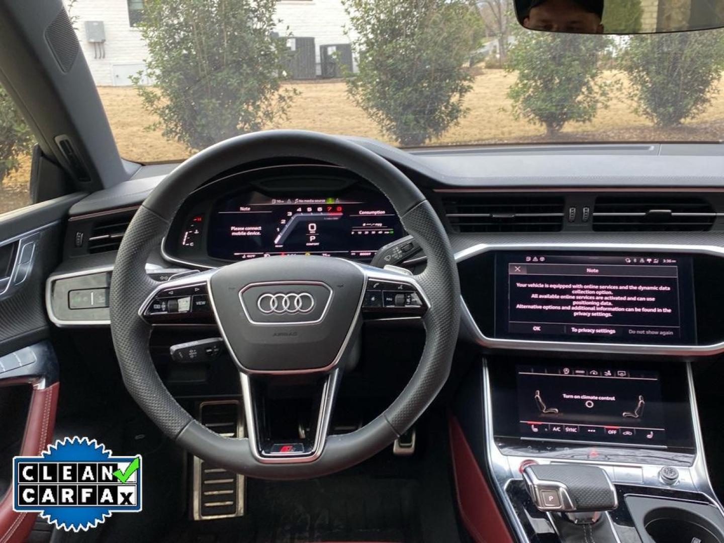2022 Daytona Gray Pearl Effect /Arras Red Audi S7 Premium Plus (WAUPFBF25NN) with an V6, 2.9L engine, 8-speed automatic transmission, located at 6520 E. Independence Blvd., Charlotte, NC, 28212, 35.146019, -80.723465 - <b>Equipment</b><br>Protect the Audi S7 from unwanted accidents with a cutting edge backup camera system. The leather seats in the vehicle are a must for buyers looking for comfort, durability, and style. Apple CarPlay: Seamless smartphone integration for the vehicle - stay connected and entertained - Photo#30