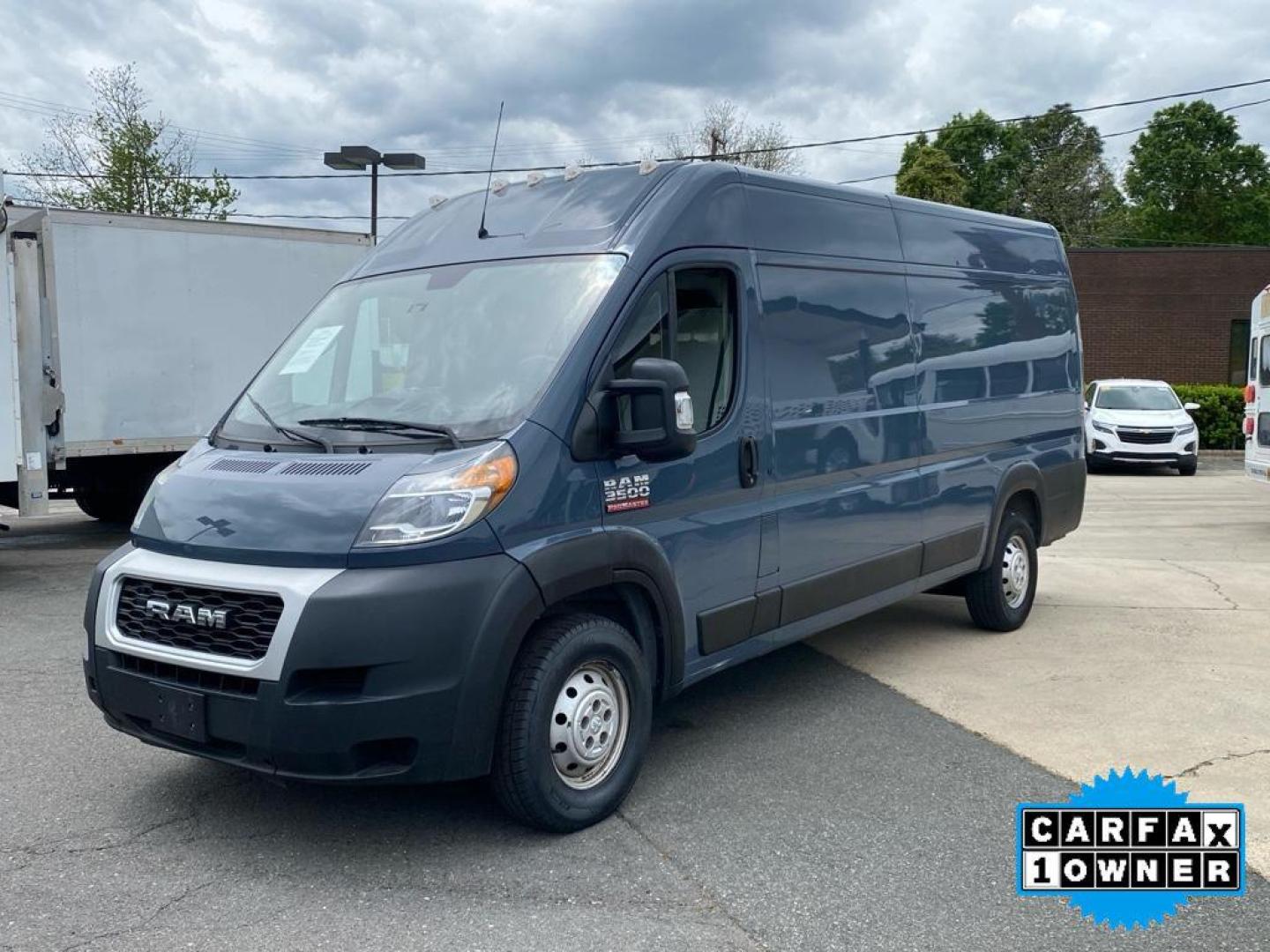 2019 Patriot Blue Pearlcoat /Black Ram ProMaster 3500 High Roof (3C6URVJG8KE) with an V6, 3.6L engine, 6-speed automatic transmission, located at 6520 E. Independence Blvd., Charlotte, NC, 28212, 35.146019, -80.723465 - <b>Equipment</b><br>Good News! This certified CARFAX 1-owner vehicle has only had one owner before you. Protect the vehicle from unwanted accidents with a cutting edge backup camera system. The vehicle features a hands-free Bluetooth phone system. Impresses the most discerning driver with the deep p - Photo#8