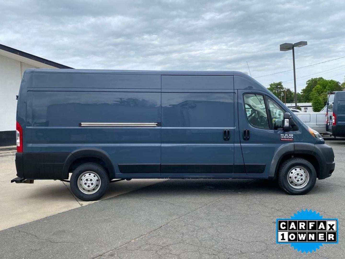 2019 Patriot Blue Pearlcoat /Black Ram ProMaster 3500 High Roof (3C6URVJG8KE) with an V6, 3.6L engine, 6-speed automatic transmission, located at 6520 E. Independence Blvd., Charlotte, NC, 28212, 35.146019, -80.723465 - <b>Equipment</b><br>Good News! This certified CARFAX 1-owner vehicle has only had one owner before you. Protect the vehicle from unwanted accidents with a cutting edge backup camera system. The vehicle features a hands-free Bluetooth phone system. Impresses the most discerning driver with the deep p - Photo#13