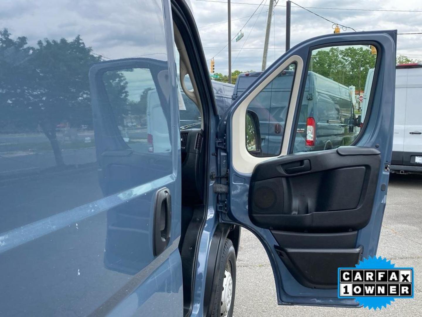 2019 Patriot Blue Pearlcoat /Black Ram ProMaster 3500 High Roof (3C6URVJG8KE) with an V6, 3.6L engine, 6-speed automatic transmission, located at 6520 E. Independence Blvd., Charlotte, NC, 28212, 35.146019, -80.723465 - <b>Equipment</b><br>Good News! This certified CARFAX 1-owner vehicle has only had one owner before you. Protect the vehicle from unwanted accidents with a cutting edge backup camera system. The vehicle features a hands-free Bluetooth phone system. Impresses the most discerning driver with the deep p - Photo#20
