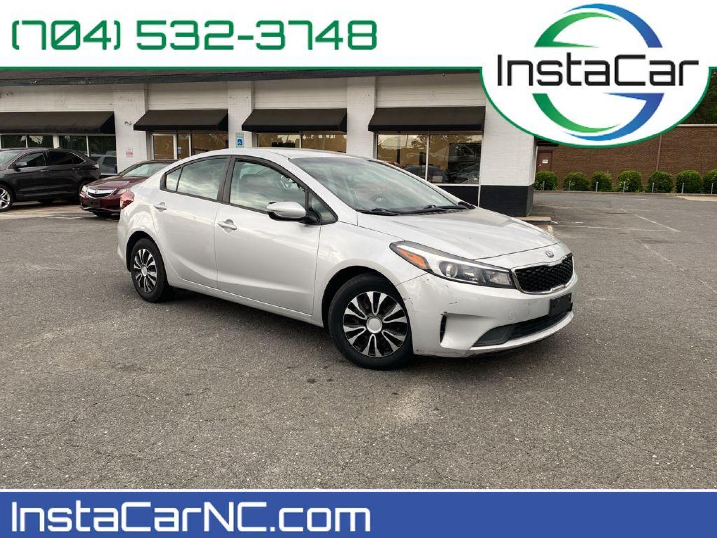 2017 Silky Silver /Black Kia Forte LX (3KPFK4A76HE) with an 4 Cyl, 2.0L engine, 6-speed automatic transmission, located at 6520 E. Independence Blvd., Charlotte, NC, 28212, 35.146019, -80.723465 - The satellite radio system in the vehicle gives you access to hundreds of nation-wide radio stations with a clear digital signal. The Kia Forte features a hands-free Bluetooth phone system. with XM/Sirus Satellite Radio you are no longer restricted by poor quality local radio stations while drivin - Photo#0