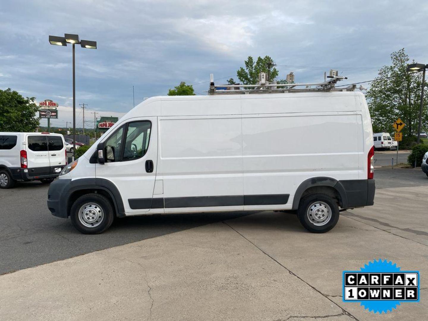 2018 Bright White Clearcoat /Black Ram ProMaster 2500 High Roof (3C6TRVDG9JE) with an V6, 3.6L engine, 6-speed automatic transmission, located at 3147 E Independence Blvd, Charlotte, NC, 28205, 35.200268, -80.773651 - <b>Equipment</b><br>The state of the art park assist system will guide you easily into any spot. This model features a hands-free Bluetooth phone system. Good News! This certified CARFAX 1-owner vehicle has only had one owner before you. Protect this unit from unwanted accidents with a cutting edge - Photo#9