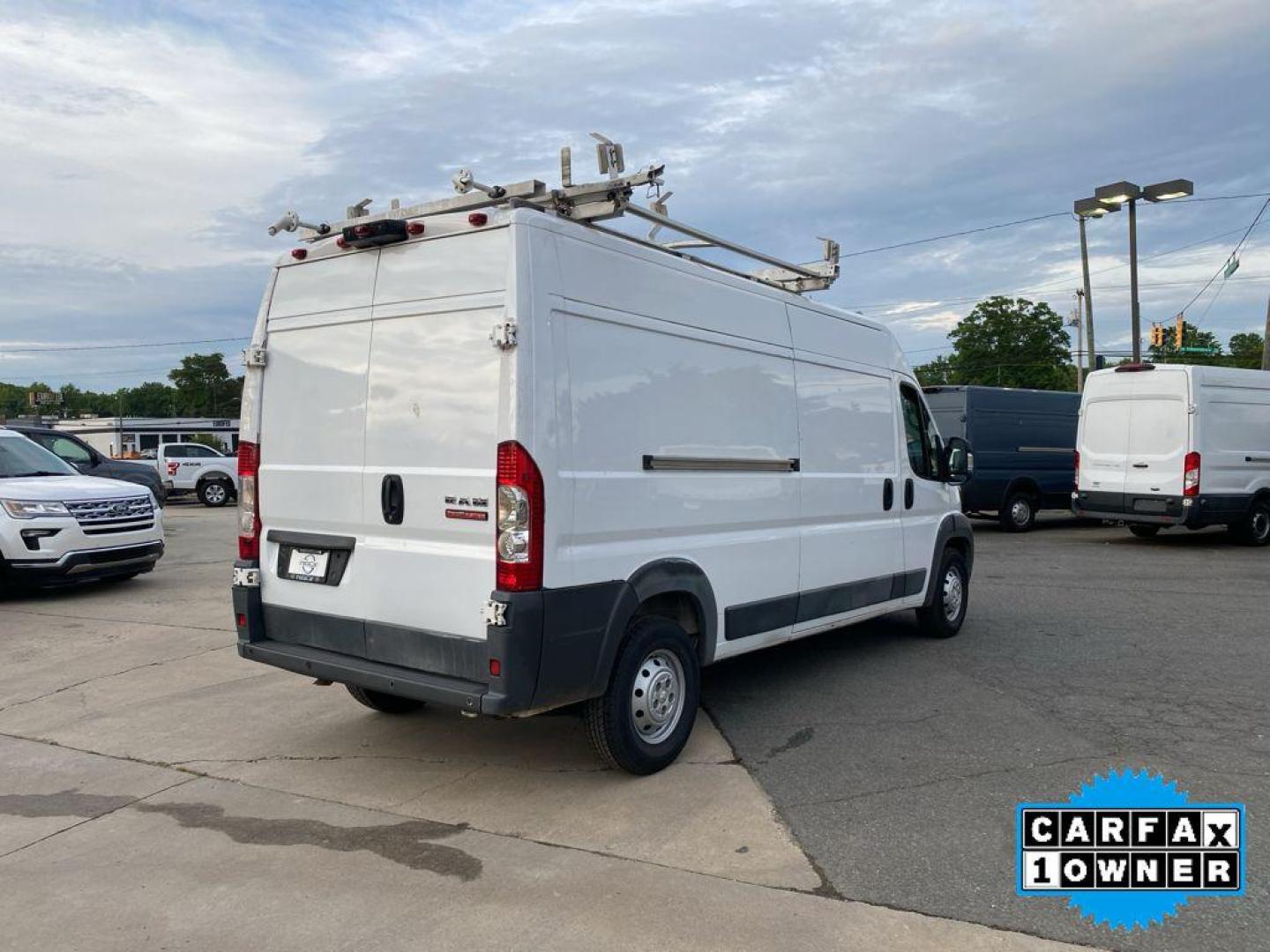 2018 Bright White Clearcoat /Black Ram ProMaster 2500 High Roof (3C6TRVDG9JE) with an V6, 3.6L engine, 6-speed automatic transmission, located at 3147 E Independence Blvd, Charlotte, NC, 28205, 35.200268, -80.773651 - <b>Equipment</b><br>The state of the art park assist system will guide you easily into any spot. This model features a hands-free Bluetooth phone system. Good News! This certified CARFAX 1-owner vehicle has only had one owner before you. Protect this unit from unwanted accidents with a cutting edge - Photo#12