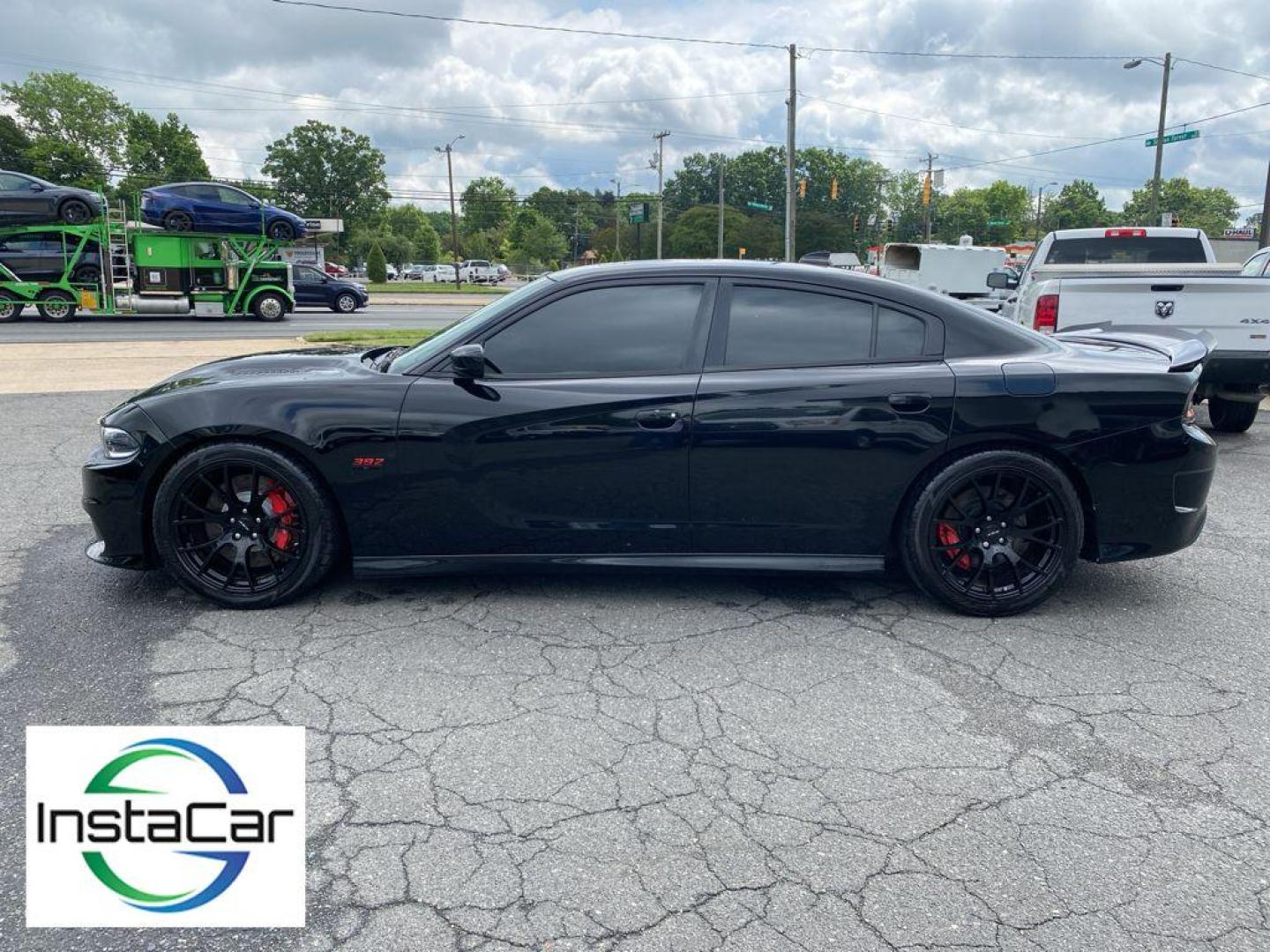 2015 Pitch Black /Black Dodge Charger SRT 392 (2C3CDXEJ2FH) with an V8, 6.4L engine, 8-speed automatic transmission, located at 3147 E Independence Blvd, Charlotte, NC, 28205, 35.200268, -80.773651 - Photo#10