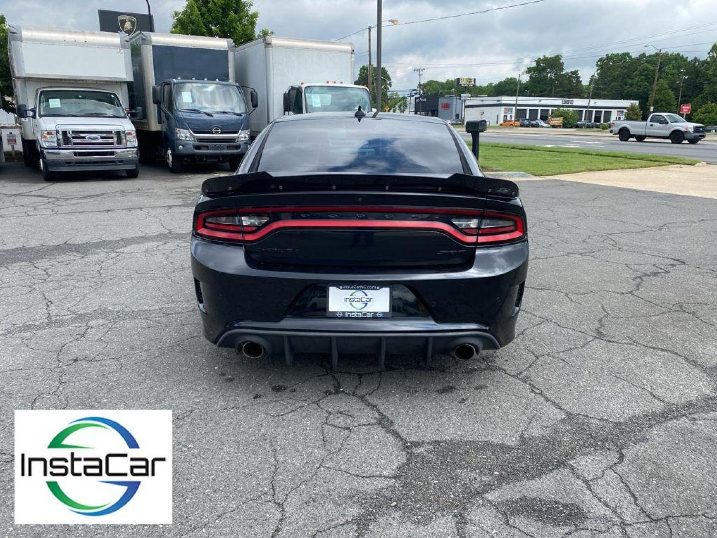 2015 Pitch Black /Black Dodge Charger SRT 392 (2C3CDXEJ2FH) with an V8, 6.4L engine, 8-speed automatic transmission, located at 3147 E Independence Blvd, Charlotte, NC, 28205, 35.200268, -80.773651 - Photo#12