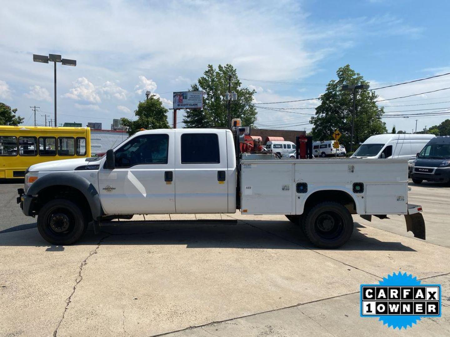 2015 Oxford White /Steel Ford F-550 XL (1FD0W5GT9FE) with an V8, 6.7L engine, 6-speed automatic transmission, located at 6520 E. Independence Blvd., Charlotte, NC, 28212, 35.146019, -80.723465 - <b>Equipment</b><br>This vehicle is a certified CARFAX 1-owner. A trailer braking system is already installed on this vehicle. The vehicle is outfitted with a Powerstroke diesel engine This Ford F-550 has a V8, 6.7L high output engine. It shines with clean polished lines coated with an elegant white - Photo#10