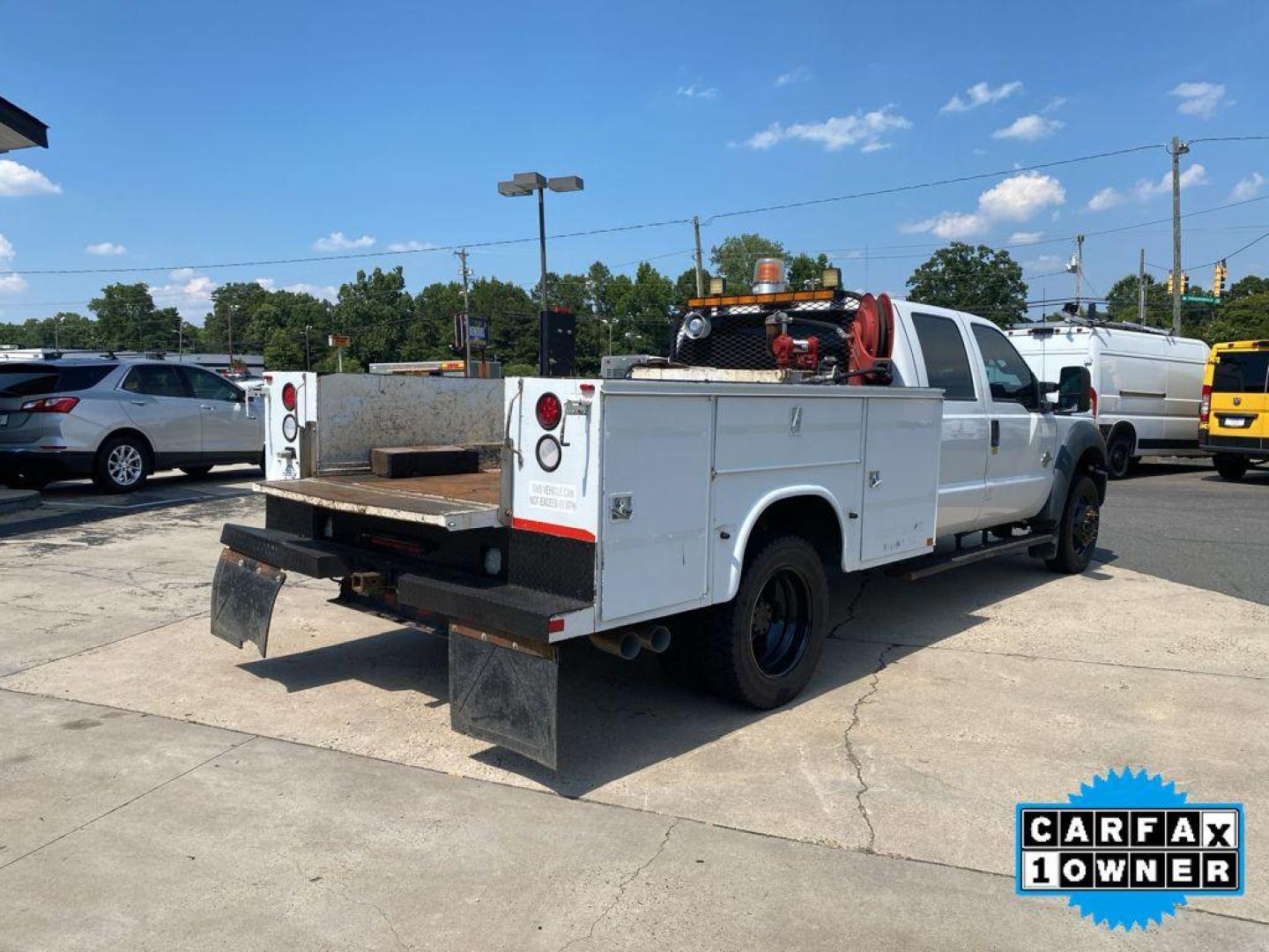 2015 Oxford White /Steel Ford F-550 XL (1FD0W5GT9FE) with an V8, 6.7L engine, 6-speed automatic transmission, located at 6520 E. Independence Blvd., Charlotte, NC, 28212, 35.146019, -80.723465 - <b>Equipment</b><br>This vehicle is a certified CARFAX 1-owner. A trailer braking system is already installed on this vehicle. The vehicle is outfitted with a Powerstroke diesel engine This Ford F-550 has a V8, 6.7L high output engine. It shines with clean polished lines coated with an elegant white - Photo#13