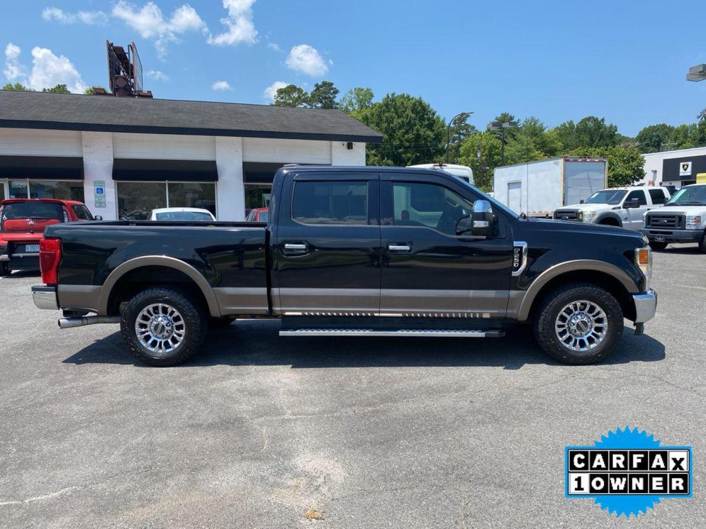 2020 Agate Black Metallic /Medium Light Camel Ford F-250 LARIAT (1FT7W2A68LE) with an V8, 6.2L engine, 6-speed automatic transmission, located at 6520 E. Independence Blvd., Charlotte, NC, 28212, 35.146019, -80.723465 - <b>Equipment</b><br>This vehicle is a certified CARFAX 1-owner. Start it from inside with remote start. Bluetooth technology is built into this Ford F-250, keeping your hands on the steering wheel and your focus on the road. Protect this 3/4 ton pickup from unwanted accidents with a cutting edge bac - Photo#14