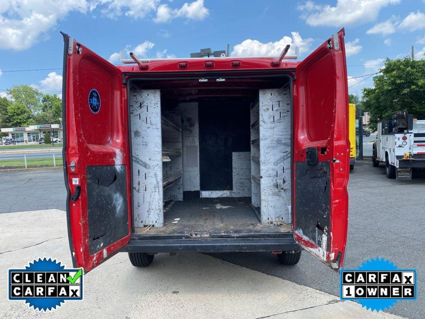 2017 Flame Red Clearcoat /Gray Ram ProMaster 1500 Low Roof (3C6TRVNGXHE) with an V6, 3.6L engine, 6-speed automatic transmission, located at 6520 E. Independence Blvd., Charlotte, NC, 28212, 35.146019, -80.723465 - Photo#22