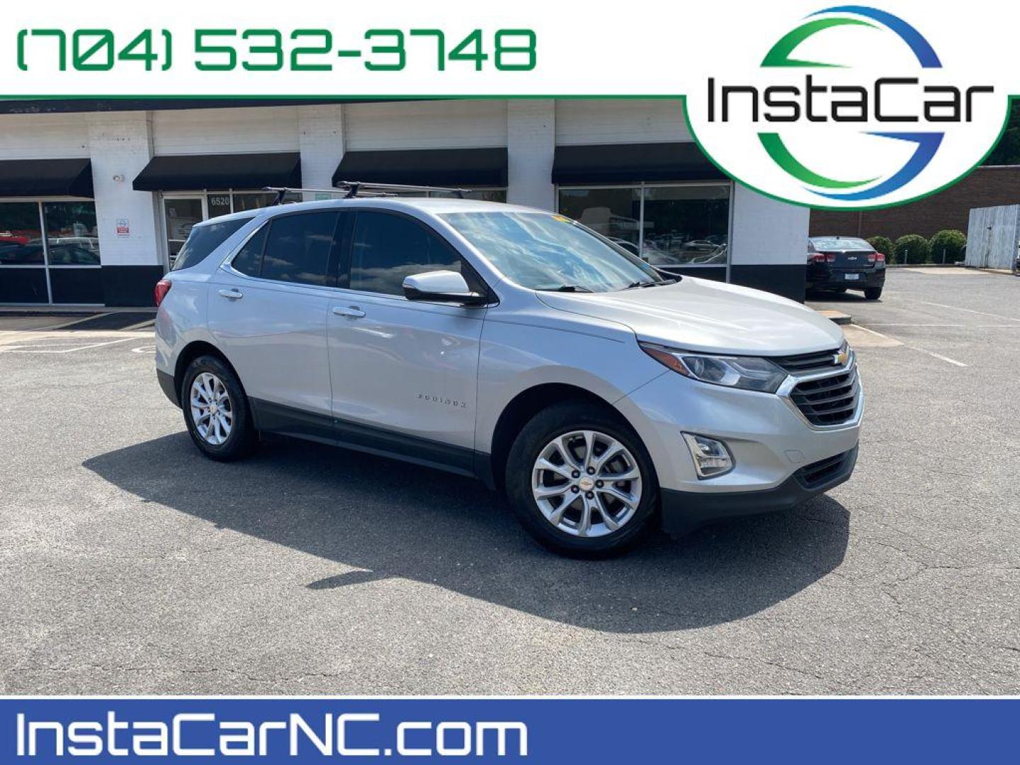 2018 Silver Ice Metallic /Jet Black Chevrolet Equinox LT (2GNAXJEV4J6) with an 4 Cyl, 1.5L engine, 6-speed automatic transmission, located at 6520 E. Independence Blvd., Charlotte, NC, 28212, 35.146019, -80.723465 - Introducing the dynamic 2018 Chevrolet Equinox LT (1LT), a perfect blend of style, efficiency, and cutting-edge technology! This fantastic SUV is designed to elevate your driving experience with its sleek, aerodynamic body and a host of impressive features that are sure to delight.<br><br>Under the - Photo#0
