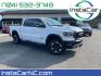 2020 Bright White Clearcoat /Black Ram 1500 Rebel (1C6SRFLT7LN) with an V8, 5.7L engine, 8-speed automatic transmission, located at 6520 E. Independence Blvd., Charlotte, NC, 28212, 35.146019, -80.723465 - Discover the power and versatility of the 2020 Ram 1500 Rebel, now available at our dealership. This robust truck is equipped with a 4WD system, ensuring you're ready for any terrain or weather conditions. Under the hood, you'll find a commanding V8, 5.7L engine, delivering the performance and relia - Photo#0