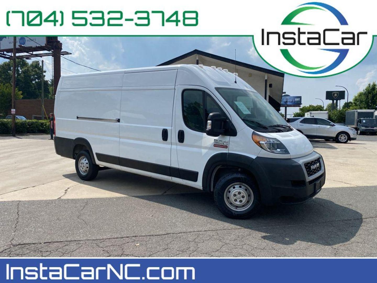 2020 Bright White Clearcoat /Black Ram ProMaster 3500 High Roof (3C6URVJG6LE) with an V6, 3.6L engine, 6-speed automatic transmission, located at 6520 E. Independence Blvd., Charlotte, NC, 28212, 35.146019, -80.723465 - <b>Equipment</b><br>The state of the art park assist system will guide you easily into any spot. See what's behind you with the back up camera on this 1 ton van. This vehicle has a clean CARFAX vehicle history report. This model features a hands-free Bluetooth phone system. This vehicle shines with - Photo#0