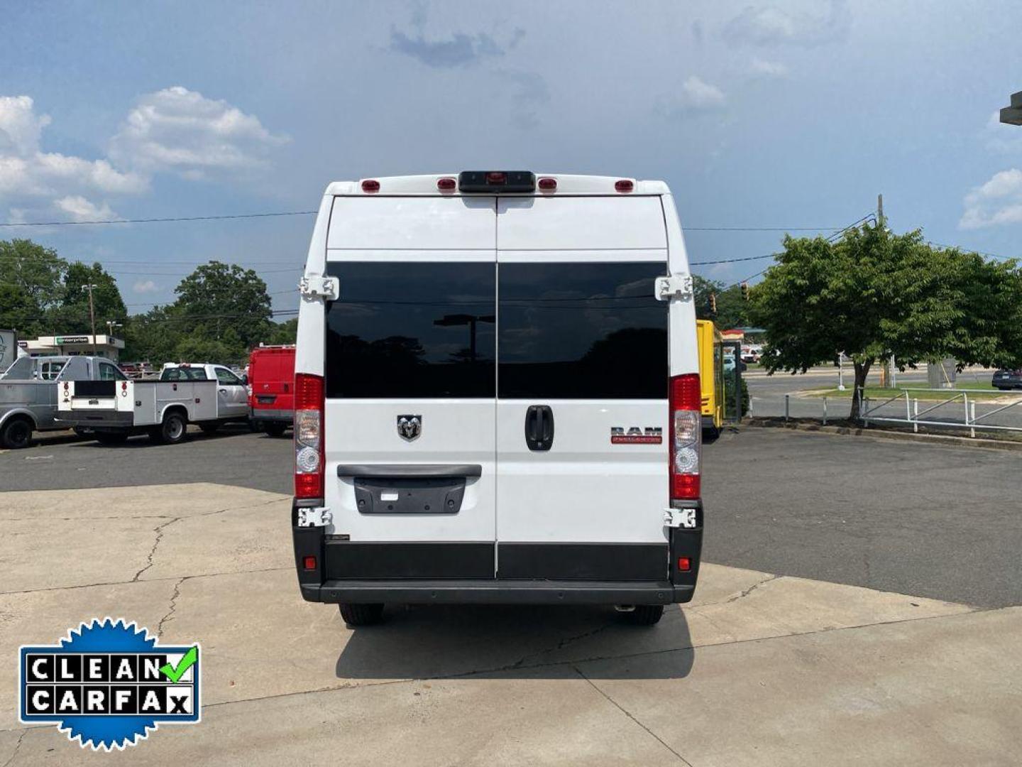 2020 Bright White Clearcoat /Black Ram ProMaster 3500 High Roof (3C6URVJG6LE) with an V6, 3.6L engine, 6-speed automatic transmission, located at 6520 E. Independence Blvd., Charlotte, NC, 28212, 35.146019, -80.723465 - <b>Equipment</b><br>The state of the art park assist system will guide you easily into any spot. See what's behind you with the back up camera on this 1 ton van. This vehicle has a clean CARFAX vehicle history report. This model features a hands-free Bluetooth phone system. This vehicle shines with - Photo#12
