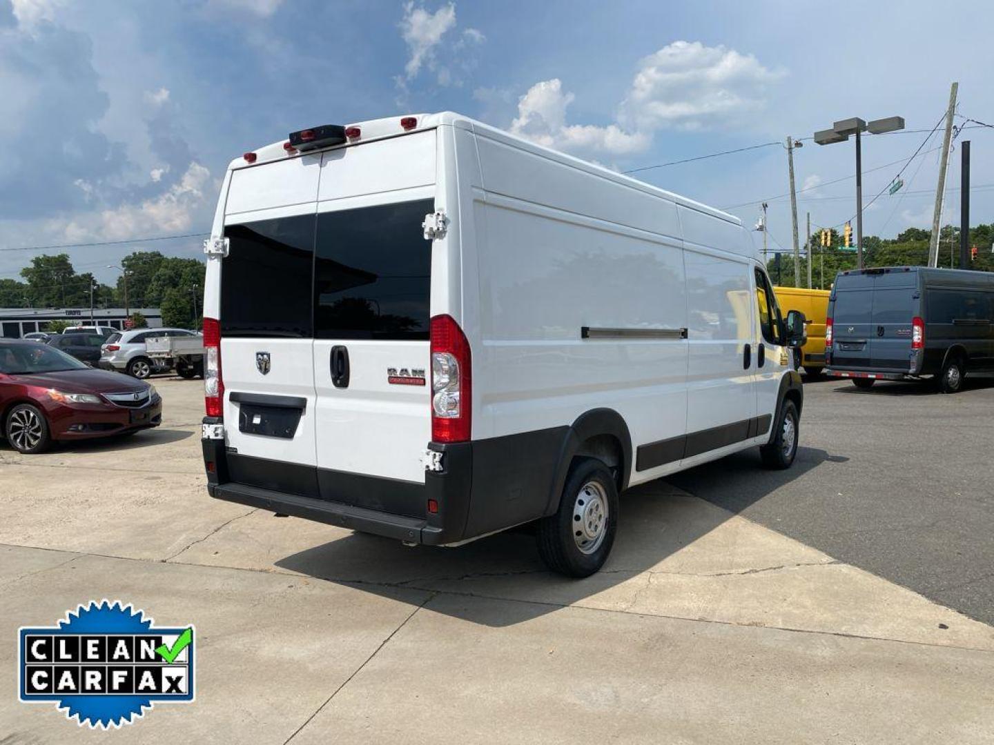 2020 Bright White Clearcoat /Black Ram ProMaster 3500 High Roof (3C6URVJG6LE) with an V6, 3.6L engine, 6-speed automatic transmission, located at 6520 E. Independence Blvd., Charlotte, NC, 28212, 35.146019, -80.723465 - <b>Equipment</b><br>The state of the art park assist system will guide you easily into any spot. See what's behind you with the back up camera on this 1 ton van. This vehicle has a clean CARFAX vehicle history report. This model features a hands-free Bluetooth phone system. This vehicle shines with - Photo#13