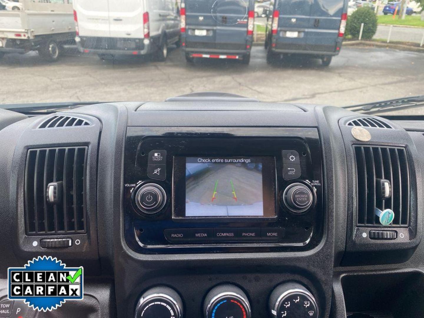 2019 Bright White Clearcoat /Black Ram ProMaster 3500 High Roof (3C6URVJG8KE) with an V6, 3.6L engine, 6-speed automatic transmission, located at 6520 E. Independence Blvd., Charlotte, NC, 28212, 35.146019, -80.723465 - <b>Equipment</b><br>The rear parking assist technology on it will put you at ease when reversing. The system alerts you as you get closer to an obstruction. This unit has a clean CARFAX vehicle history report. See what's behind you with the back up camera on this 1 ton van. It features a hands-free - Photo#2