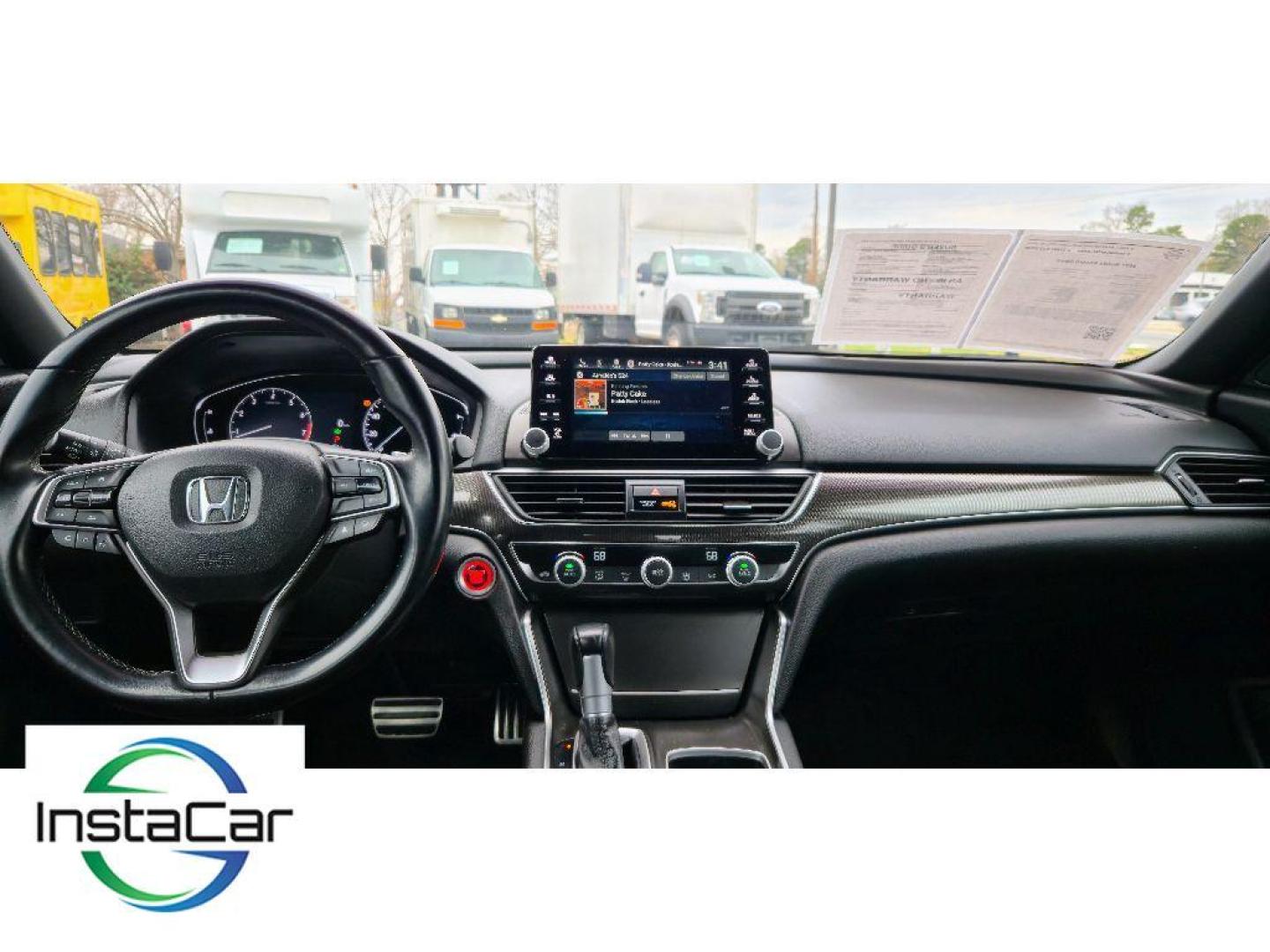 2021 Crystal Black Pearl /Black Honda Accord Sport (1HGCV1F38MA) with an 4 Cyl, 1.5L engine, CVT transmission, located at 6520 E. Independence Blvd., Charlotte, NC, 28212, 35.146019, -80.723465 - The Honda Accord offers Apple CarPlay for seamless connectivity. The leather seats in the Honda Accord are a must for buyers looking for comfort, durability, and style. This model keeps you comfortable with Auto Climate. See what's behind you with the back up camera on this mid-size car. This Honda - Photo#12