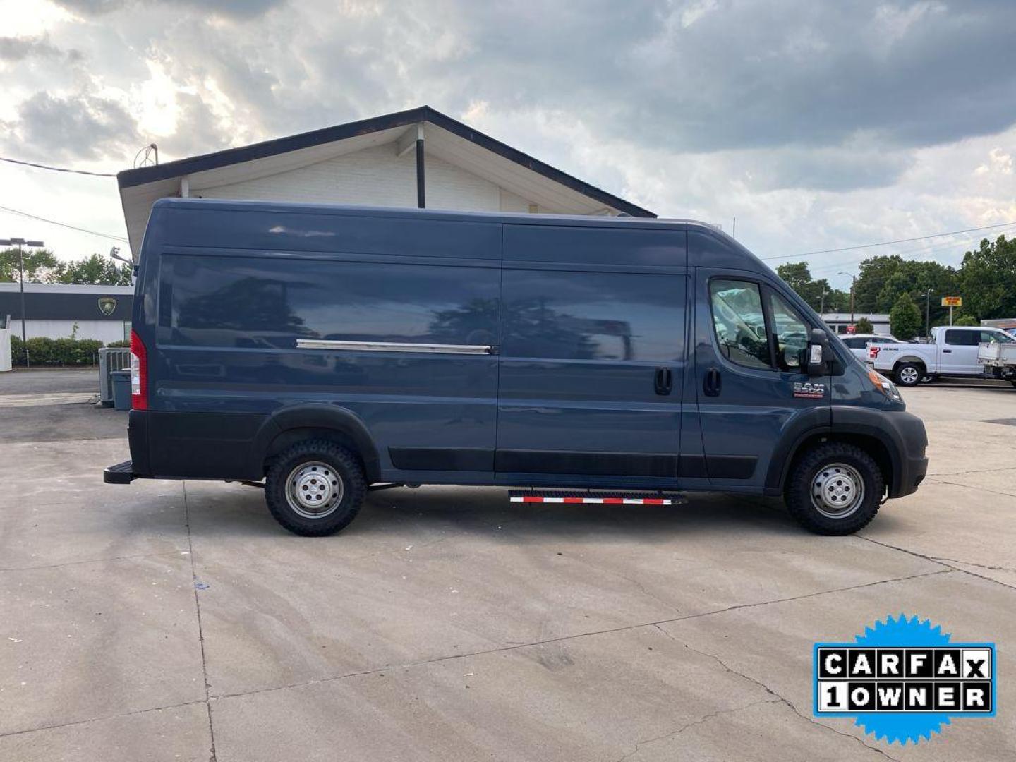 2019 Patriot Blue Pearlcoat /Black Ram ProMaster 3500 High Roof (3C6URVJG0KE) with an V6, 3.6L engine, 6-speed automatic transmission, located at 6520 E. Independence Blvd., Charlotte, NC, 28212, 35.146019, -80.723465 - <b>Equipment</b><br>See what's behind you with the back up camera on this Ram ProMaster 3500. Good News! This certified CARFAX 1-owner vehicle has only had one owner before you. The vehicle features a hands-free Bluetooth phone system. Maintaining a stable interior temperature in this 1 ton van is e - Photo#8