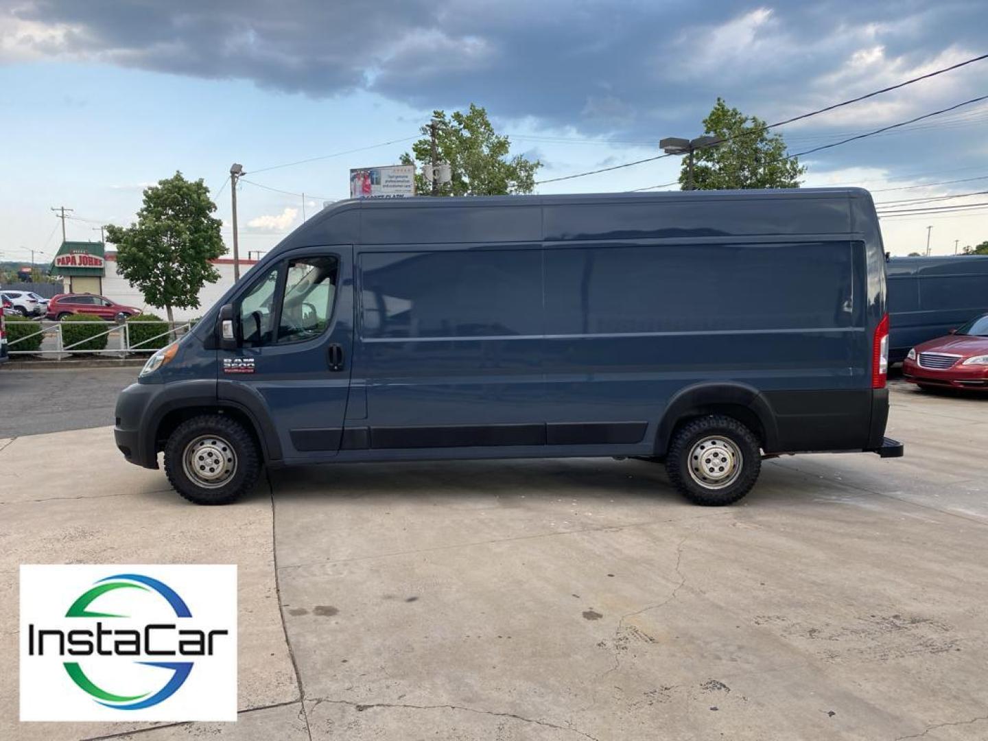 2019 Patriot Blue Pearlcoat /Black Ram ProMaster 3500 High Roof (3C6URVJG0KE) with an V6, 3.6L engine, 6-speed automatic transmission, located at 6520 E. Independence Blvd., Charlotte, NC, 28212, 35.146019, -80.723465 - <b>Equipment</b><br>See what's behind you with the back up camera on this Ram ProMaster 3500. Good News! This certified CARFAX 1-owner vehicle has only had one owner before you. The vehicle features a hands-free Bluetooth phone system. Maintaining a stable interior temperature in this 1 ton van is e - Photo#3