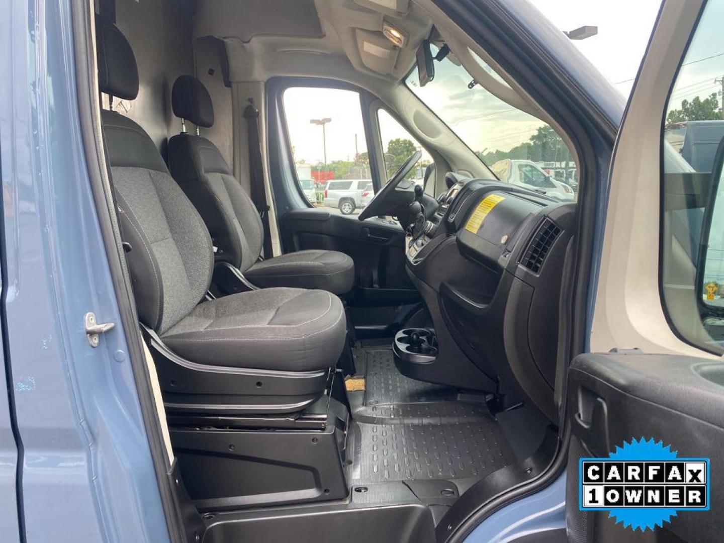 2019 Patriot Blue Pearlcoat /Black Ram ProMaster 3500 High Roof (3C6URVJG1KE) with an V6, 3.6L engine, 6-speed automatic transmission, located at 6520 E. Independence Blvd., Charlotte, NC, 28212, 35.146019, -80.723465 - <b>Equipment</b><br>See what's behind you with the back up camera on the vehicle. Bluetooth technology is built into this model, keeping your hands on the steering wheel and your focus on the road. Good News! This certified CARFAX 1-owner vehicle has only had one owner before you. Set the temperatur - Photo#21