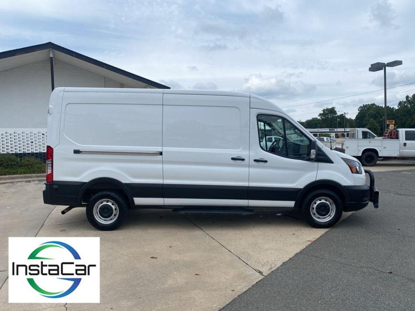 2023 Oxford White /Dark Palazzo Gray Ford Transit Van Base (1FTBR1C87PK) with an V6, 3.5L engine, 10-speed automatic transmission, located at 6520 E. Independence Blvd., Charlotte, NC, 28212, 35.146019, -80.723465 - <b>Equipment</b><br>See what's behind you with the back up camera on this vehicle. This vehicle offers Android Auto for seamless smartphone integration. This model offers Apple CarPlay for seamless connectivity. This vehicle features a hands-free Bluetooth phone system. The rear parking assist techn - Photo#13