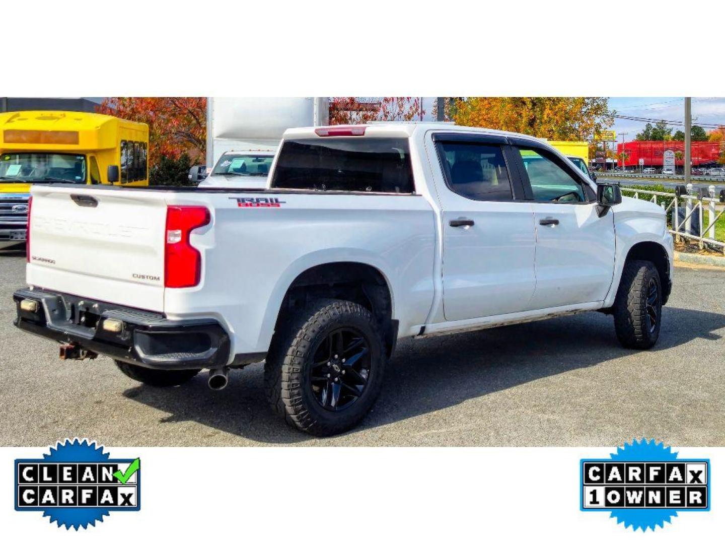 2021 Summit White /Jet Black Chevrolet Silverado Custom Trail Boss (1GCPYCEH8MZ) with an V6, 4.3L engine, 6-speed automatic transmission, located at 6520 E. Independence Blvd., Charlotte, NC, 28212, 35.146019, -80.723465 - <b>Equipment</b><br>This unit offers Android Auto for seamless smartphone integration. See what's behind you with the back up camera on this unit. This vehicle features a hands-free Bluetooth phone system. Apple CarPlay: Seamless smartphone integration for this 1/2 ton pickup - stay connected and en - Photo#3