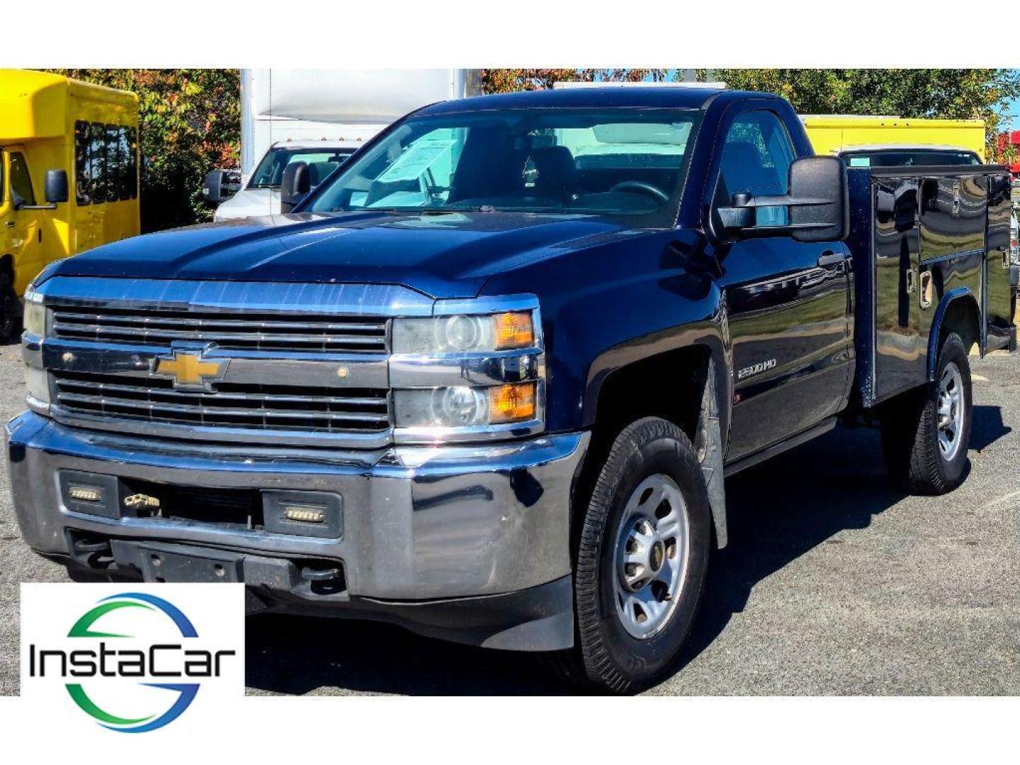 2015 Blue /Dark Ash/Jet Black Chevrolet Silverado Work Truck (1GB0CUEG2FZ) with an V8, 6.0L engine, 6-speed automatic transmission, located at 6520 E. Independence Blvd., Charlotte, NC, 28212, 35.146019, -80.723465 - <b>Equipment</b><br>This 3/4 ton pickup has a V8, 6.0L high output engine. Enjoy the incredible handling with the rear wheel drive on this 3/4 ton pickup. Maintaining a stable interior temperature in this 3/4 ton pickup is easy with the climate control system. Anti-lock brakes are standard on it. Wi - Photo#2