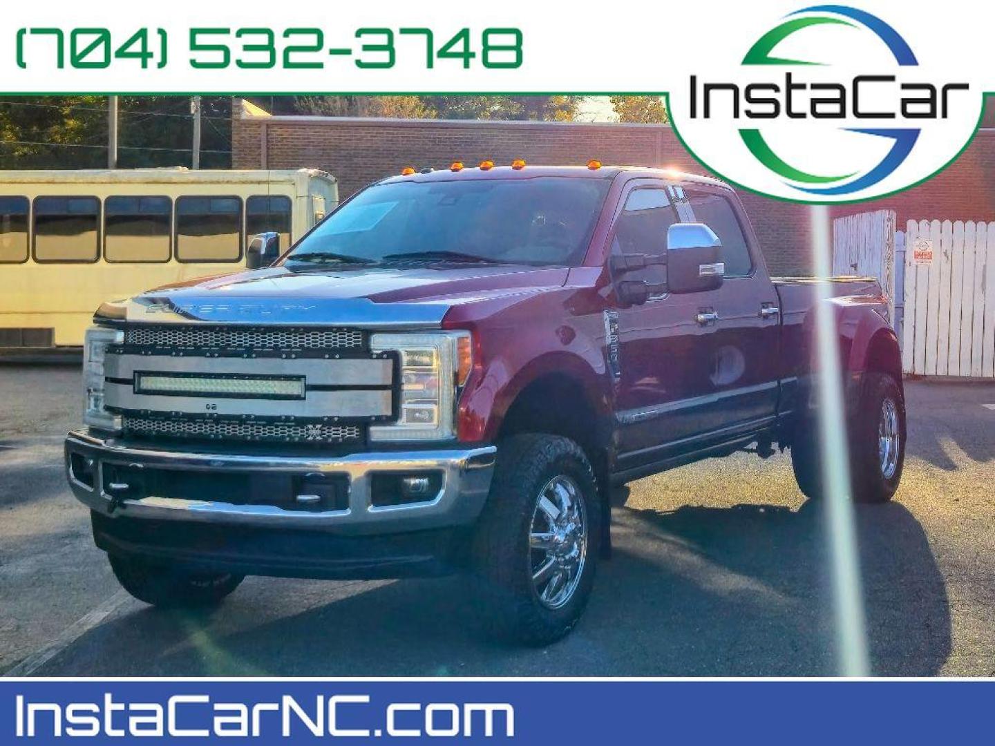 2017 Royal Red /Java Ford F-350 King Ranch (1FT8W3DT3HE) with an V8, 6.7L engine, 6-speed automatic transmission, located at 6520 E. Independence Blvd., Charlotte, NC, 28212, 35.146019, -80.723465 - <b>Equipment</b><br>An off-road package is installed on this vehicle so you are ready for your four-wheeling best. The satellite radio system in this model gives you access to hundreds of nation-wide radio stations with a clear digital signal. It is complimented by a front cooled seats. This vehicl - Photo#0