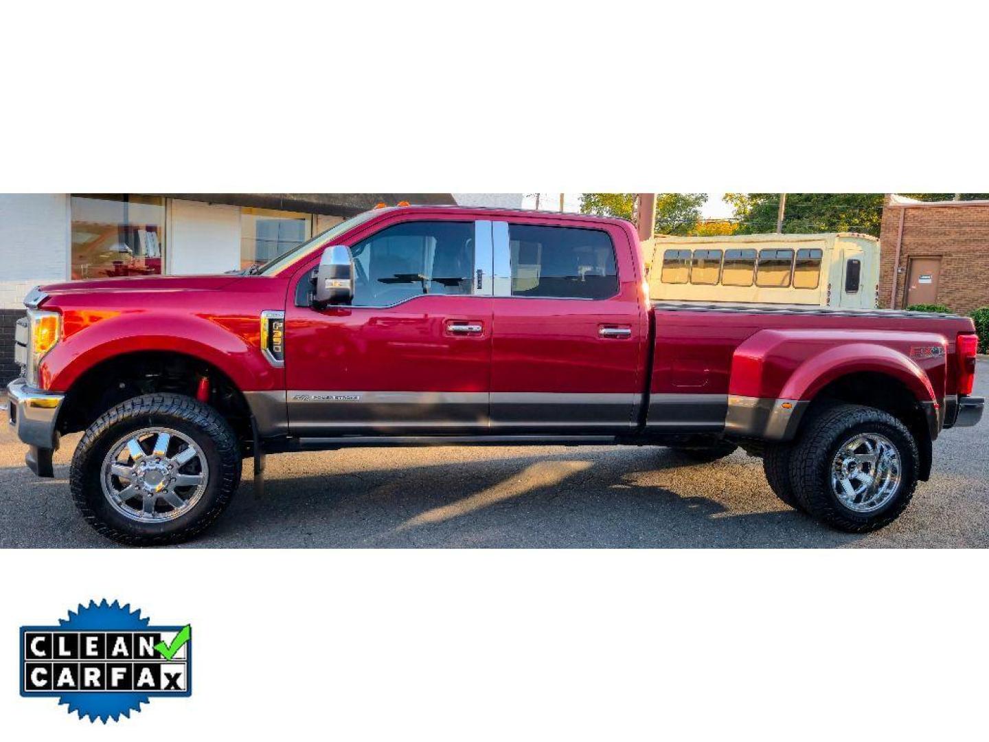 2017 Royal Red /Java Ford F-350 King Ranch (1FT8W3DT3HE) with an V8, 6.7L engine, 6-speed automatic transmission, located at 6520 E. Independence Blvd., Charlotte, NC, 28212, 35.146019, -80.723465 - <b>Equipment</b><br>An off-road package is installed on this vehicle so you are ready for your four-wheeling best. The satellite radio system in this model gives you access to hundreds of nation-wide radio stations with a clear digital signal. It is complimented by a front cooled seats. This vehicl - Photo#3