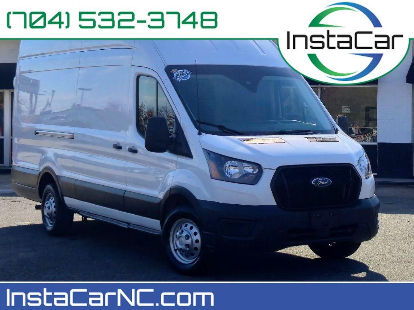 2022 Oxford White /Dark Palazzo Gray Ford Transit Van Base (1FTBW3U87NK) with an V6, 3.5L engine, 10-speed automatic transmission, located at 6520 E. Independence Blvd., Charlotte, NC, 28212, 35.146019, -80.723465 - <b>Equipment</b><br>Bluetooth technology is built into this model, keeping your hands on the steering wheel and your focus on the road. Our dealership has already run the CARFAX report and it is clean. A clean CARFAX is a great asset for resale value in the future. Apple CarPlay: Seamless smartphon - Photo#0