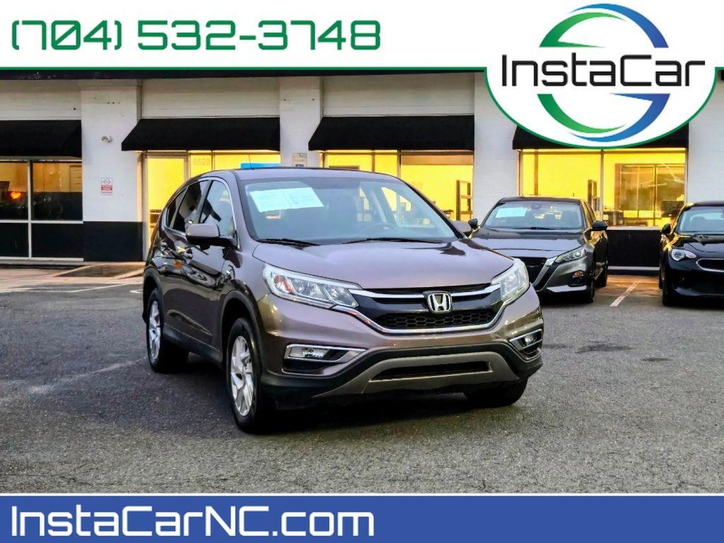 2015 Kona Coffee Metallic /Black Honda CR-V EX (2HKRM4H57FH) with an 4 Cyl, 2.4L engine, CVT transmission, located at 6520 E. Independence Blvd., Charlotte, NC, 28212, 35.146019, -80.723465 - Bluetooth technology is built into the vehicle, keeping your hands on the steering wheel and your focus on the road. See what's behind you with the back up camera on the Honda CR-V. The Honda CR-V has a clear coated brown exterior. Set the temperature exactly where you are most comfortable in this s - Photo#0