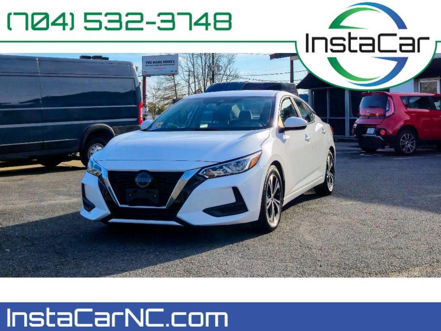 2022 Fresh Powder /Black Nissan Sentra SV (3N1AB8CV6NY) with an 4 Cyl, 2.0L engine, CVT transmission, located at 6520 E. Independence Blvd., Charlotte, NC, 28212, 35.146019, -80.723465 - Photo#0