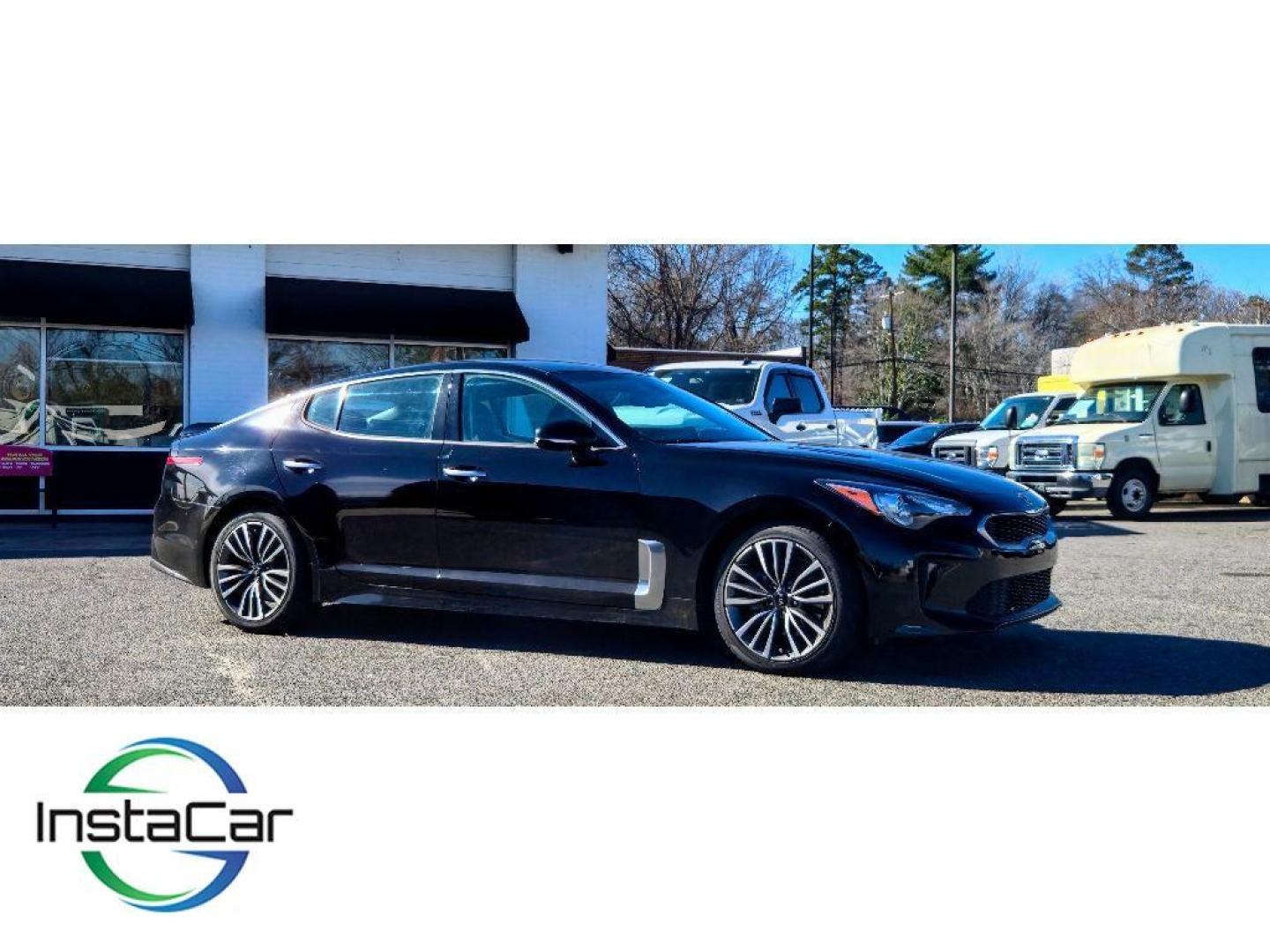 2019 Aurora Black /Black Kia Stinger GT-Line (KNAE15LA3K6) with an 4 Cyl, 2.0L engine, 8-speed automatic transmission, located at 6520 E. Independence Blvd., Charlotte, NC, 28212, 35.146019, -80.723465 - Photo#6