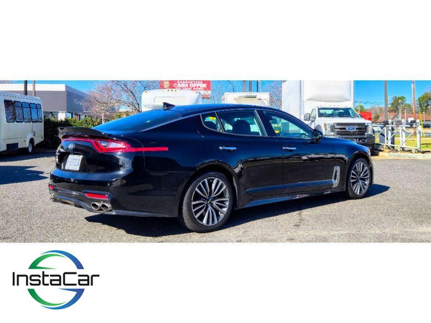 2019 Aurora Black /Black Kia Stinger GT-Line (KNAE15LA3K6) with an 4 Cyl, 2.0L engine, 8-speed automatic transmission, located at 6520 E. Independence Blvd., Charlotte, NC, 28212, 35.146019, -80.723465 - Photo#7