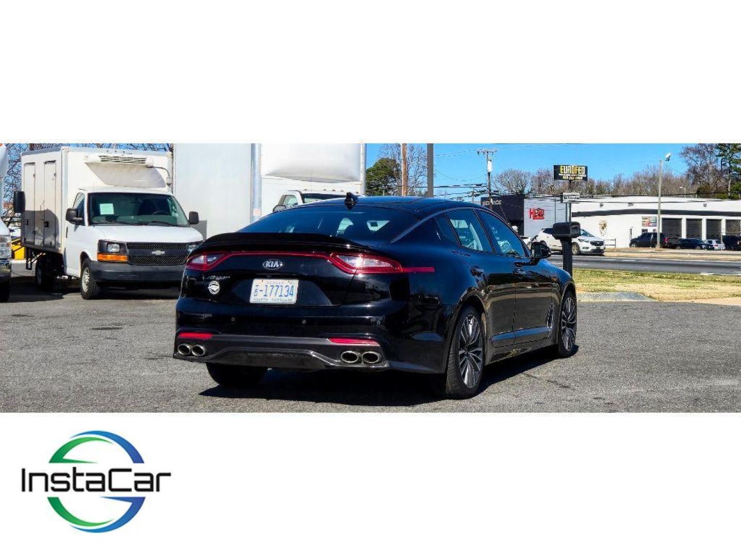 2019 Aurora Black /Black Kia Stinger GT-Line (KNAE15LA3K6) with an 4 Cyl, 2.0L engine, 8-speed automatic transmission, located at 6520 E. Independence Blvd., Charlotte, NC, 28212, 35.146019, -80.723465 - Photo#8