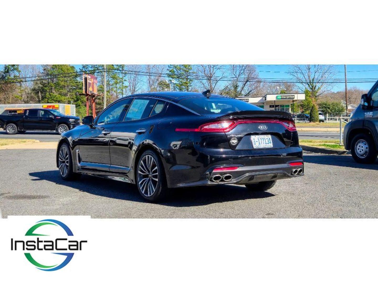 2019 Aurora Black /Black Kia Stinger GT-Line (KNAE15LA3K6) with an 4 Cyl, 2.0L engine, 8-speed automatic transmission, located at 6520 E. Independence Blvd., Charlotte, NC, 28212, 35.146019, -80.723465 - Photo#9