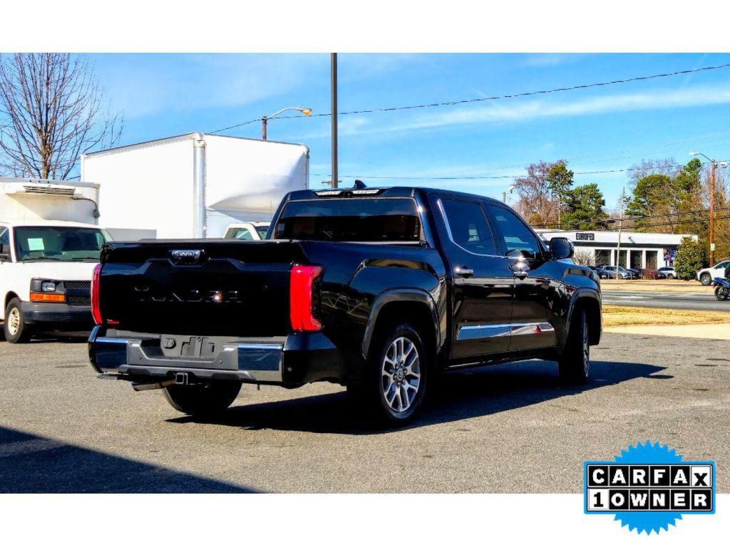 2023 Midnight Black Metallic /Saddle Tan Toyota Tundra 1794 Edition (5TFMA5AB0PX) with an V6, 3.5L (3445 cc) engine, 10-speed automatic transmission, located at 6520 E. Independence Blvd., Charlotte, NC, 28212, 35.146019, -80.723465 - <b>Equipment</b><br>See what's behind you with the back up camera on it. The Toyota Tundra is pure luxury with a heated steering wheel. Bluetooth technology is built into this 2023 Toyota Tundra , keeping your hands on the steering wheel and your focus on the road. This vehicle is a certified CARFAX - Photo#8