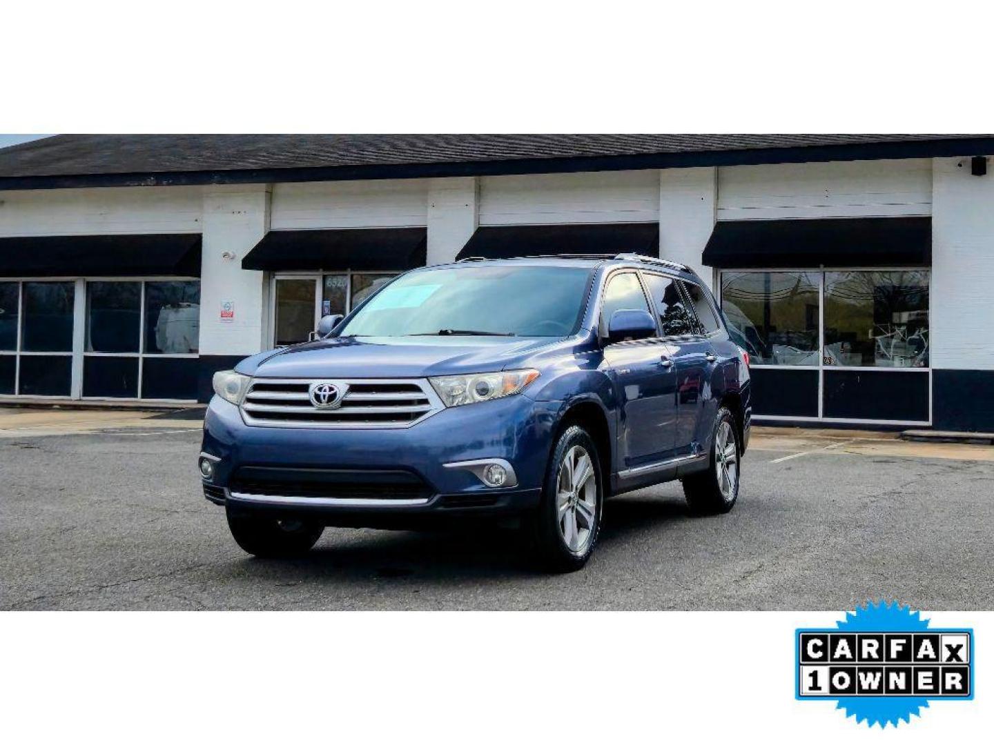 2013 Shoreline Blue Metallic /Sand Beige Toyota Highlander Limited (5TDYK3EH1DS) with an V6, 3.5L engine, 5-speed automatic transmission, located at 6520 E. Independence Blvd., Charlotte, NC, 28212, 35.146019, -80.723465 - Good News! This certified CARFAX 1-owner vehicle has only had one owner before you. Protect this model from unwanted accidents with a cutting edge backup camera system. The installed navigation system will keep you on the right path. The leather seats in this mid-size suv are a must for buyers looki - Photo#2