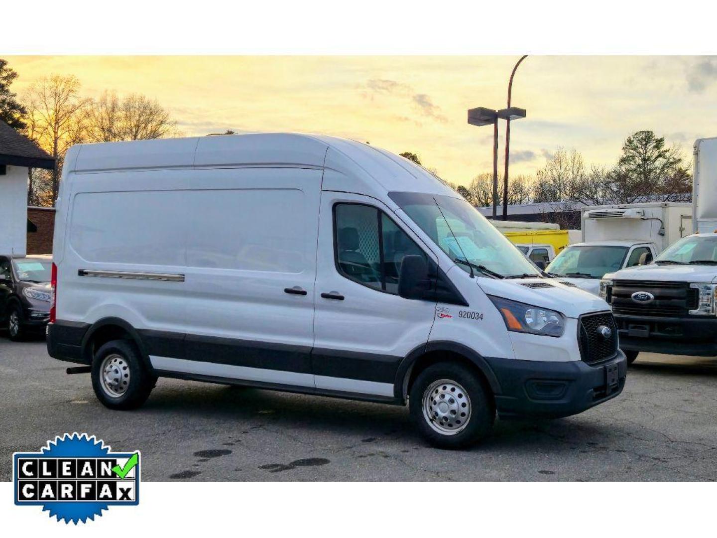 2022 Oxford White /Dark Palazzo Gray Ford Transit Van Base (1FTBW1XG5NK) with an V6, 3.5L engine, 10-speed automatic transmission, located at 6520 E. Independence Blvd., Charlotte, NC, 28212, 35.146019, -80.723465 - <b>Equipment</b><br>See what's behind you with the back up camera on this 1 ton van. Our dealership has already run the CARFAX report and it is clean. A clean CARFAX is a great asset for resale value in the future. This model features a hands-free Bluetooth phone system. Maintaining a stable interi - Photo#2