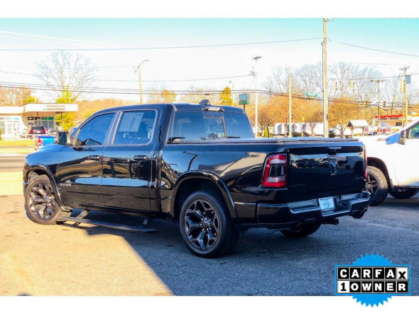 2021 Diamond Black Crystal Pearlcoat /Black Ram 1500 Limited (1C6SRFHM0MN) with an V6, 3.0L engine, 8-speed automatic transmission, located at 6520 E. Independence Blvd., Charlotte, NC, 28212, 35.146019, -80.723465 - <b>Equipment</b><br>The vehicle enhances safety with a blind spot monitor, alerting drivers to potential dangers in adjacent lanes. This unit offers Apple CarPlay for seamless connectivity. This Ram 1500 has a premium sound system installed. The Ram 1500's Forward Collision Warning feature alerts dr - Photo#7