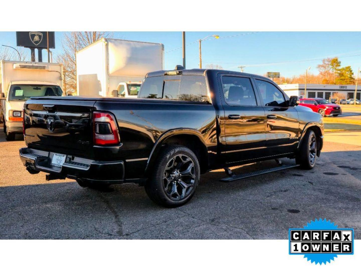 2021 Diamond Black Crystal Pearlcoat /Black Ram 1500 Limited (1C6SRFHM0MN) with an V6, 3.0L engine, 8-speed automatic transmission, located at 6520 E. Independence Blvd., Charlotte, NC, 28212, 35.146019, -80.723465 - <b>Equipment</b><br>The vehicle enhances safety with a blind spot monitor, alerting drivers to potential dangers in adjacent lanes. This unit offers Apple CarPlay for seamless connectivity. This Ram 1500 has a premium sound system installed. The Ram 1500's Forward Collision Warning feature alerts dr - Photo#15