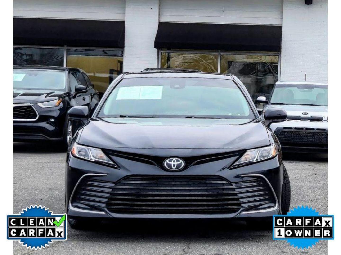 2022 Midnight Black Metallic /Black Toyota Camry LE (4T1C11AK6NU) with an 4 Cyl, 2.5L engine, 8-speed automatic transmission, located at 6520 E. Independence Blvd., Charlotte, NC, 28212, 35.146019, -80.723465 - <b>Vehicle Details</b><br>2022 Toyota Camry LE<br>Clean, sharp, and built for reliability. This 2022 Camry LE comes finished in a sleek black exterior with black interior, giving it a modern and aggressive look while still delivering the legendary dependability the Camry is known for. The tinted win - Photo#2