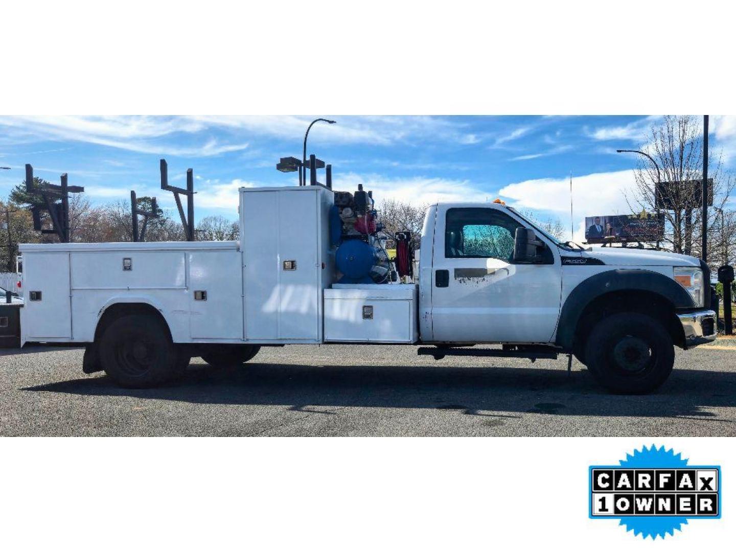 2012 Oxford White /Steel Ford F-550 XL (1FDUF5GY9CE) with an V10, 6.8L engine, 5-speed automatic transmission, located at 6520 E. Independence Blvd., Charlotte, NC, 28212, 35.146019, -80.723465 - <b>Equipment</b><br>Good News! This certified CARFAX 1-owner vehicle has only had one owner before you. The vehicle has a V10, 6.8L high output engine. Enjoy the incredible handling with the rear wheel drive on this 2 ton pickup. This model embodies class and sophistication with its refined white ex - Photo#1